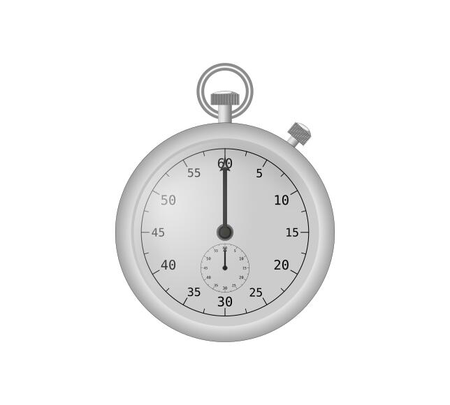 Vector drawing of stopwatch