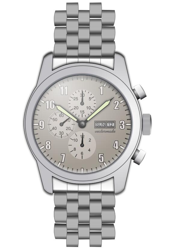 Quartz wristwatch vector image
