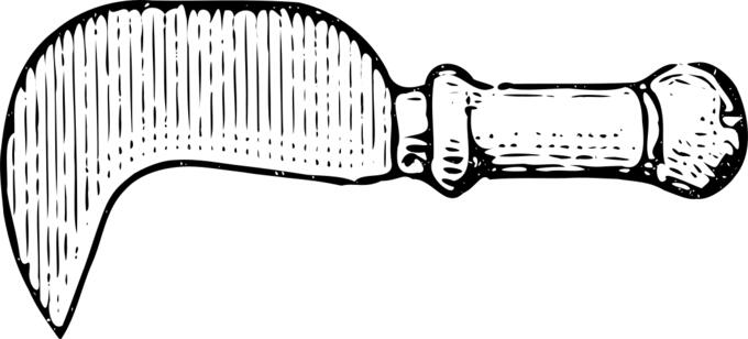 Billhook vector drawing