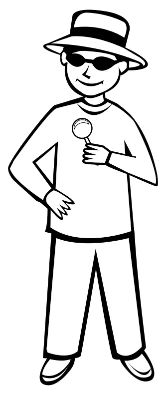 Spy kid vector drawing