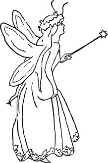 Fairy queen vector drawing