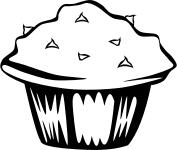 Chocolate muffin vector illustration