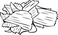Vector image of potato chips