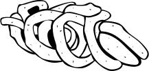 Vector image of onion rings