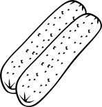 Vector drawing of sausage
