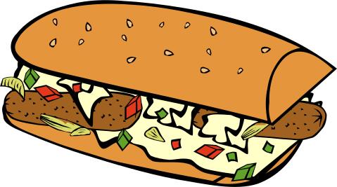 Vector image of submarine sandwich