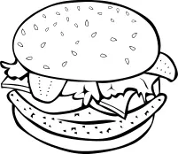 A fast food chicken hamburger vector illustration