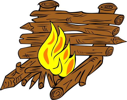 Large campfire vector illustration