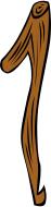 Vector illustration of a woodstick
