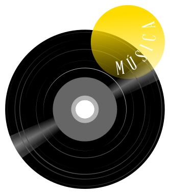 Gramophone record vector drawing