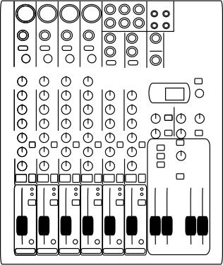 Music mixer console vector image