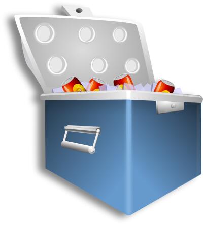 Ice cooler vector image