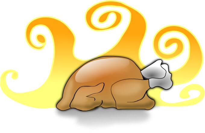 Baked turkey vector image