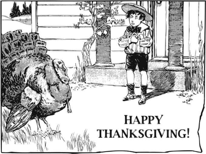 Happy Thanksgiving card vector illustration