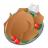 Thanksgiving day turkey serving vector icon