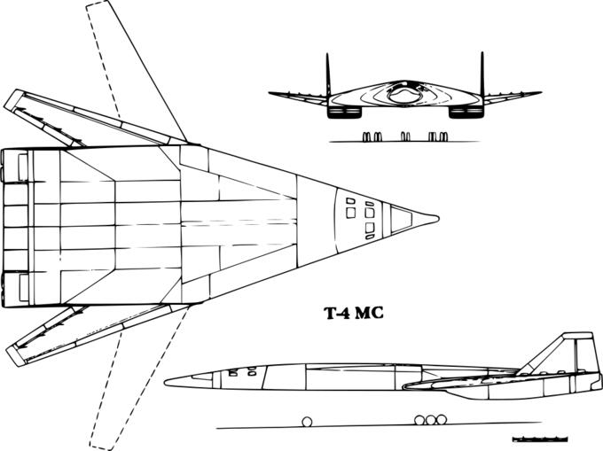 T4MS-200 aircraft vector image