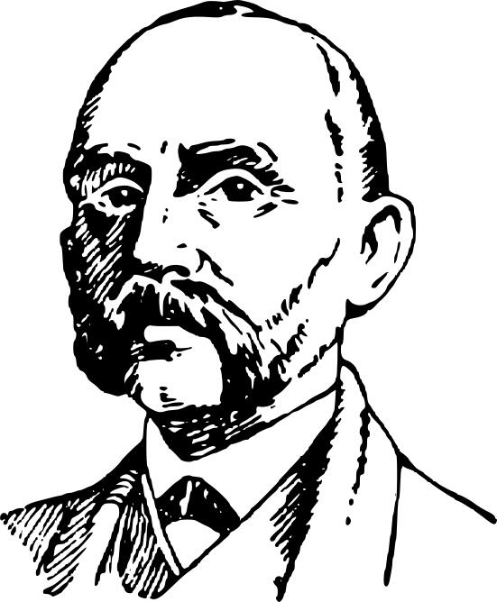 Man portrait vector clip art
