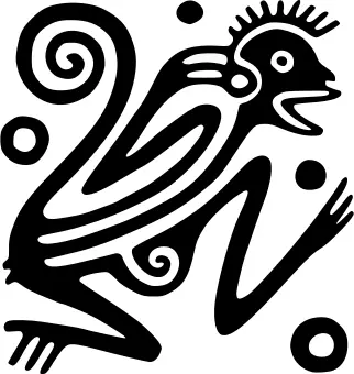 Ancient Mexico motif vector drawing