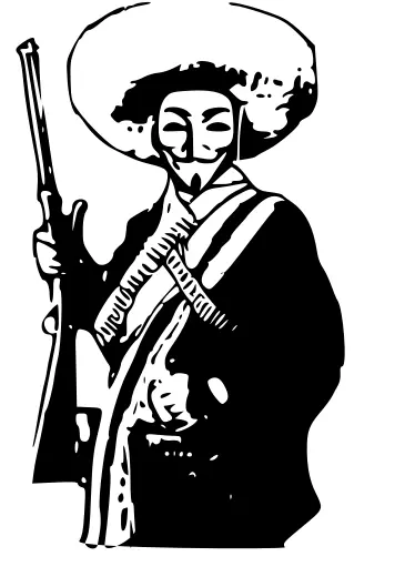 Emiliano Zapata Salazar portrait vector illustration