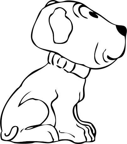 Vector drawing of puppy