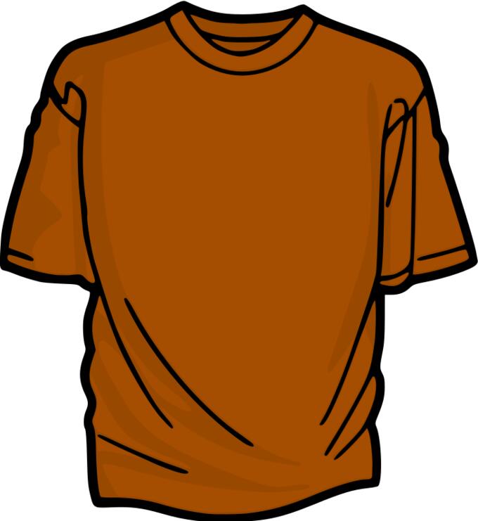Orange t-shirt vector clip art