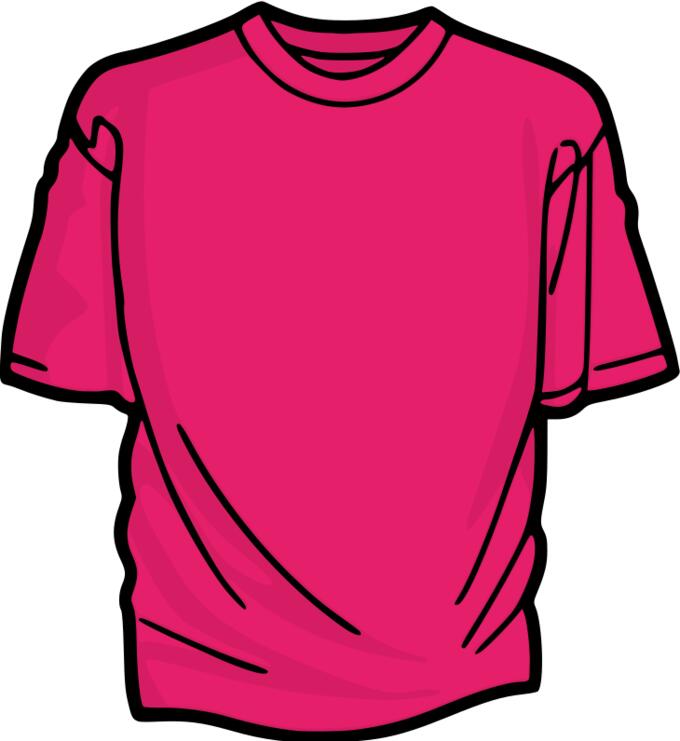 Pink t-shirt vector clip art