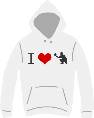 I love baseball hoodie vector illustration