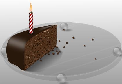 Last cake vector image