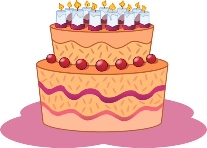 Birthday cake clip art image vector