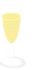 Vector drawing of glass of champagne