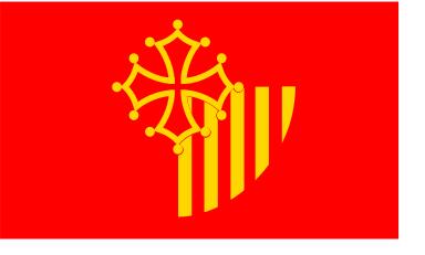 Languedoc region flag vector clip art