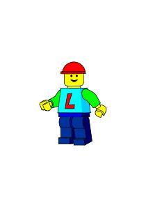 A Lego minifigure vector image
