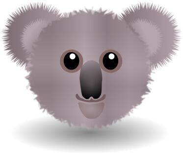 Cute koala bear head vector clip art