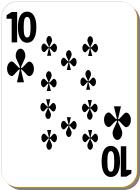 Ten of clubs vector image