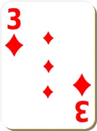 Three of diamonds vector drawing