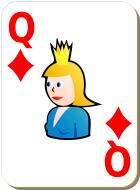 Queen of diamonds vector graphics
