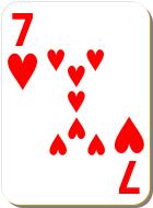 Seven of hearts vector clip art