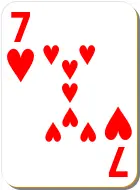 Seven of hearts vector clip art