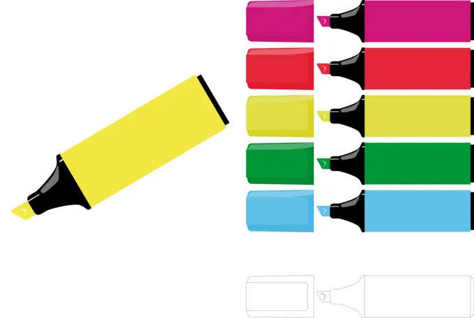 Vector graphics of markers