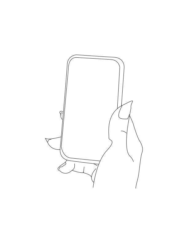 Hand with smartphone vector image