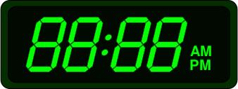 Digital clock display vector image