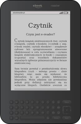 Vector image of e-book reader