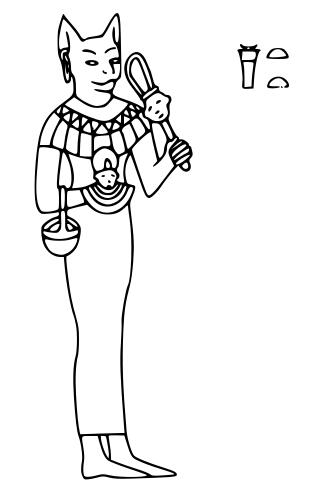 Bastet vector drawing