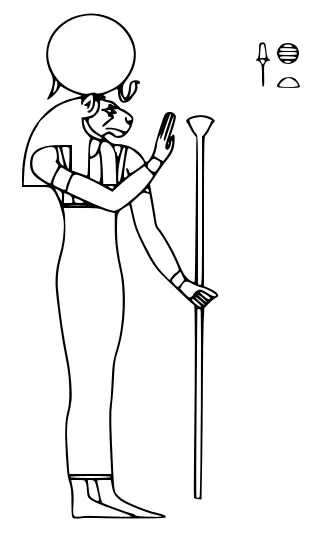 Sachmet vector drawing