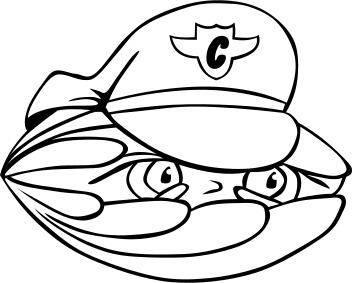 Funny security guard vector portrait