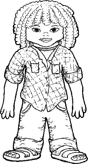 Vector clip art of young girl