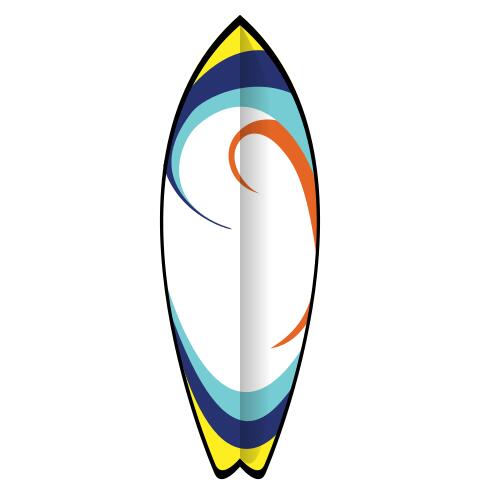 Summer surfboard vector image