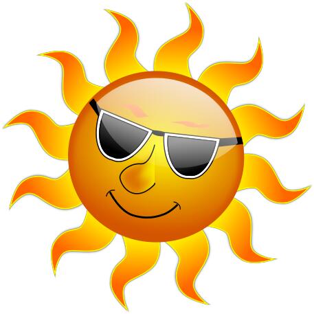 Summer smile Sun vector drawing