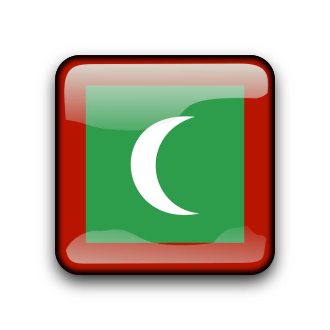 Maldives vector flag symbol
