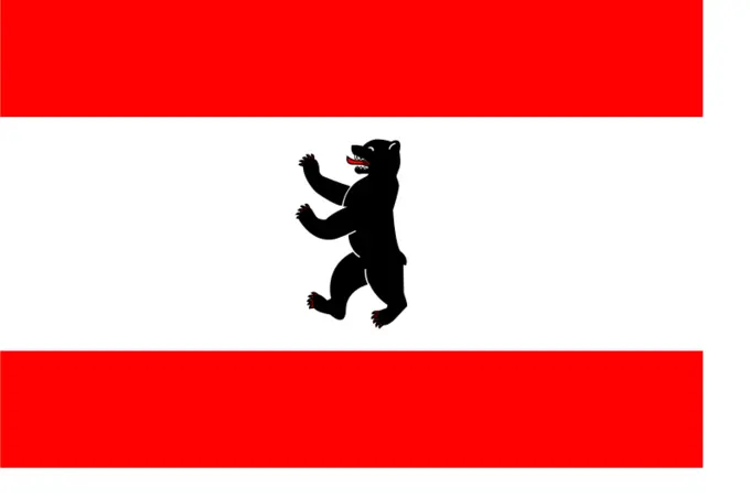 Flag of Berlin vector graphics